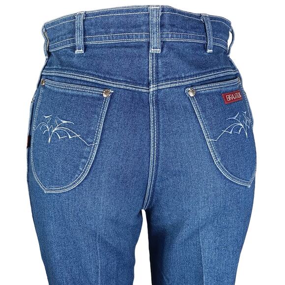 Vintage Braxton 80s High Waist Jeans Blue Triple Stitch size 8 / 10 Retro - Picture 1 of 13